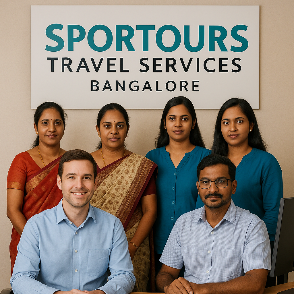 Sportours Travel Services Bangalore team providing taxi service and customer support