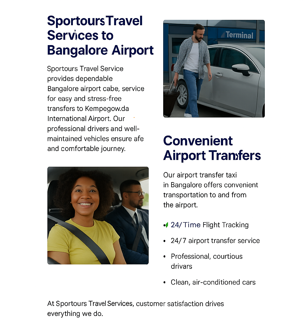 Airport Pickup & Drop Bangalore