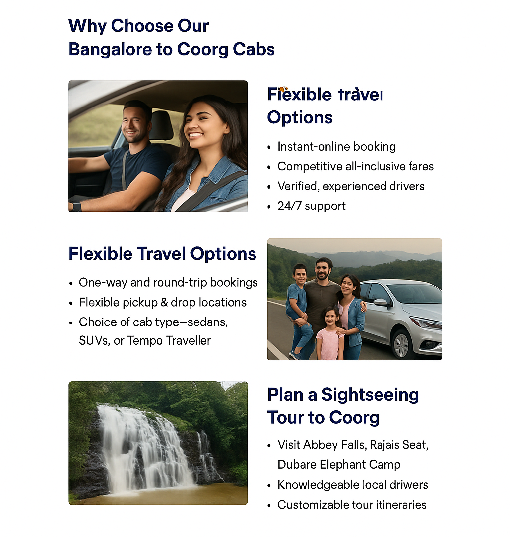 Why Choose Sportours for Bangalore to Coorg Taxi Booking
