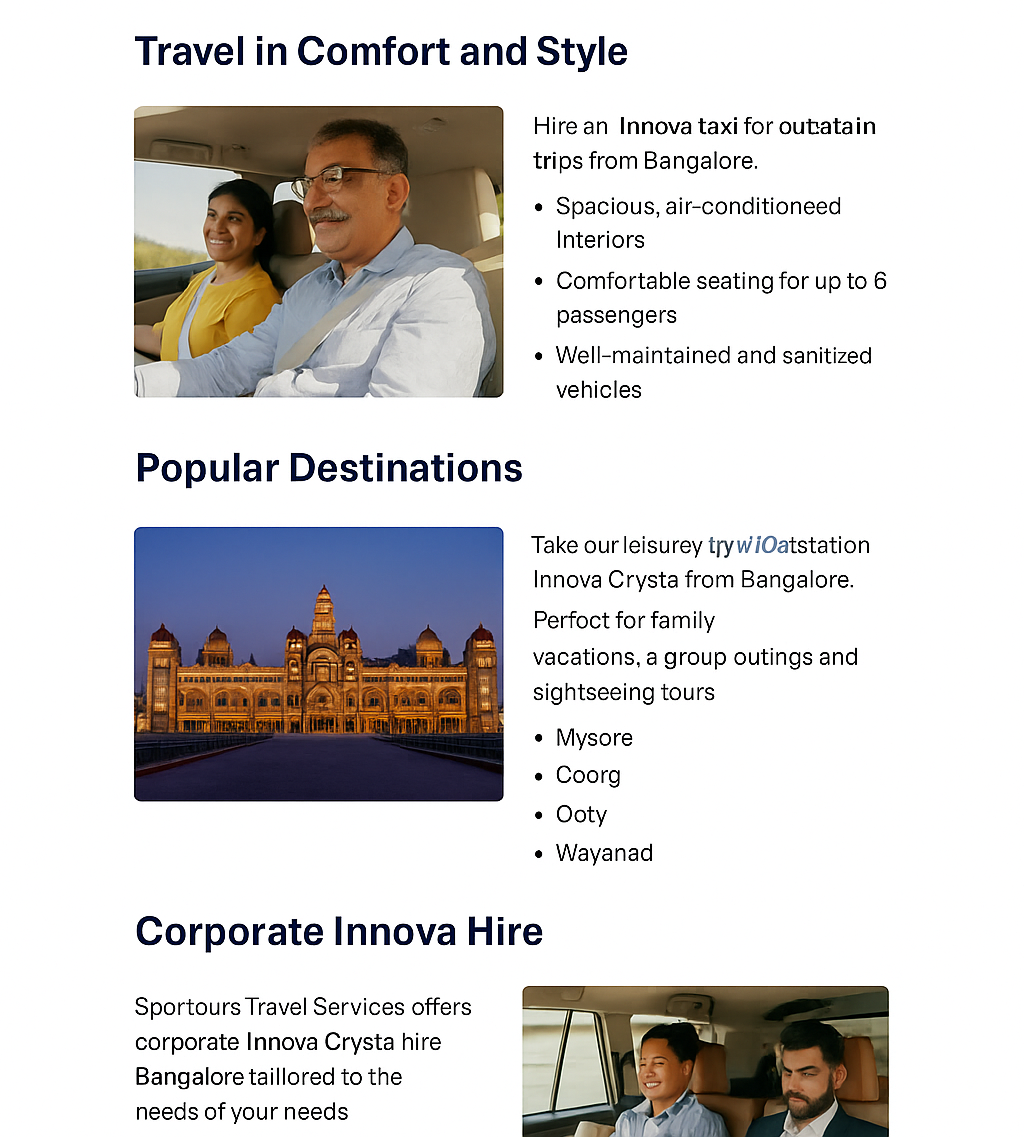 Top Outstation Routes Covered
