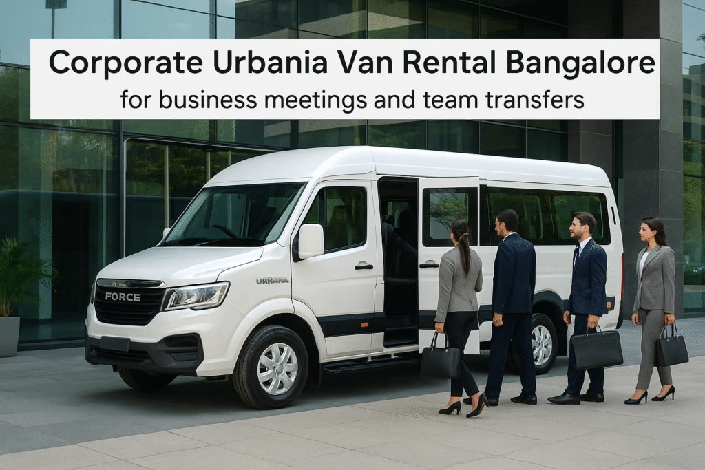 Corporate Urbania van rental Bangalore for business meetings and team transfers