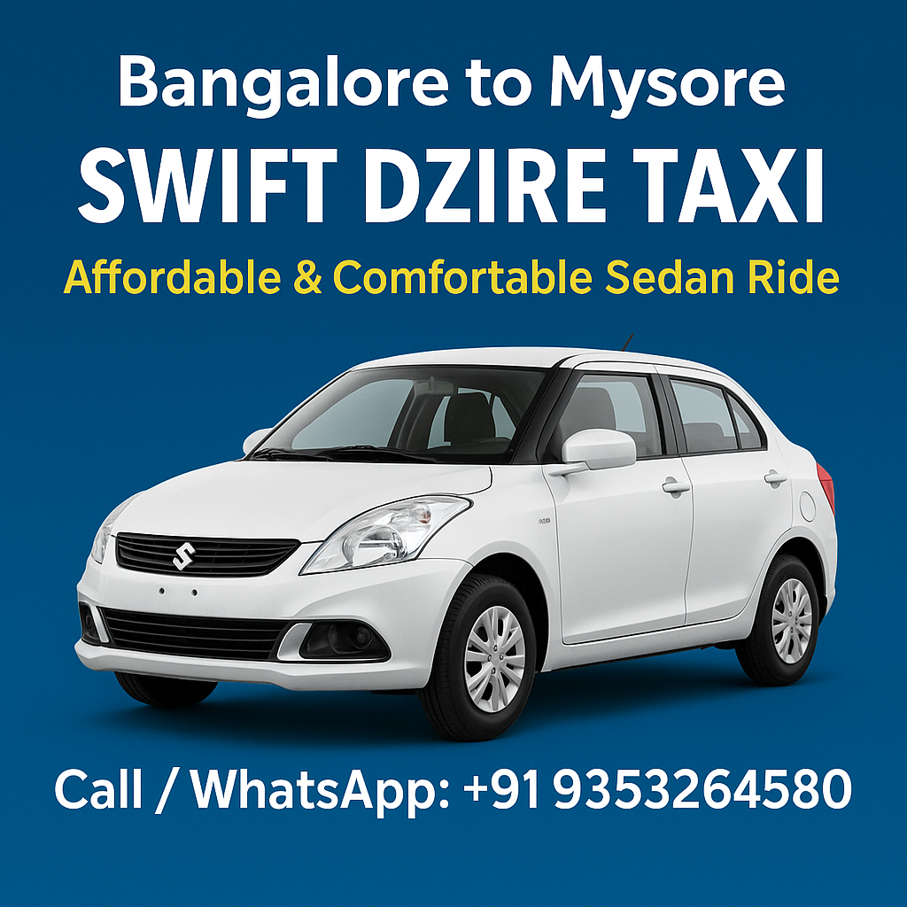 Bangalore to Mysore Swift Dzire