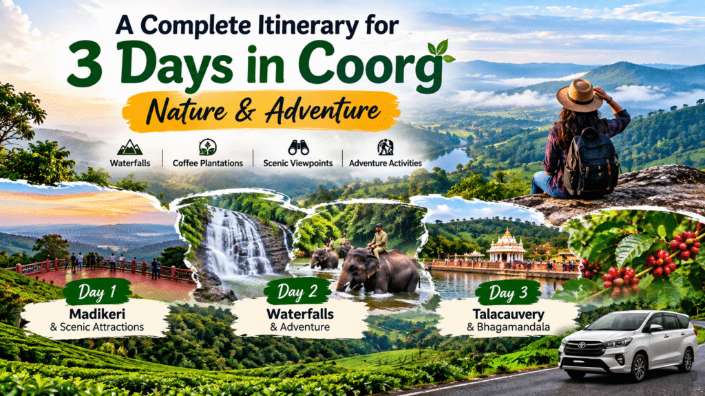 3 Days in Coorg itinerary for nature and adventure