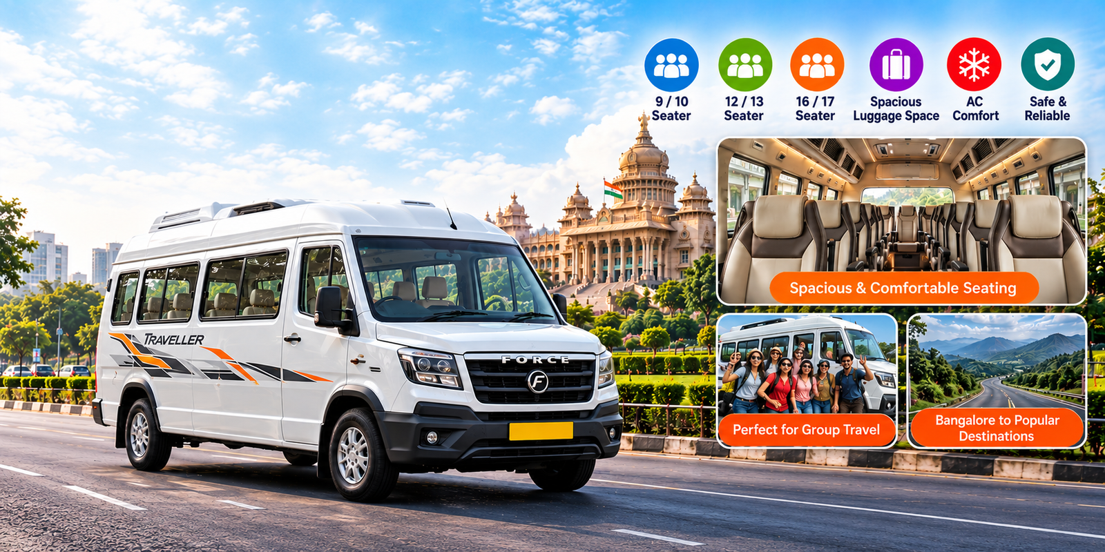 Tempo Traveller Rental in Bangalore