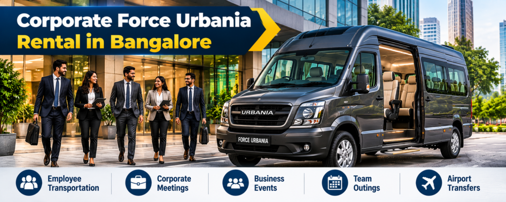 Urbania Hire for Corporate Transportation 16 Seater Urbania Hire Bangalore, 16 Seater Force Urbania, Urbania 16 Seater Booking Bangalore