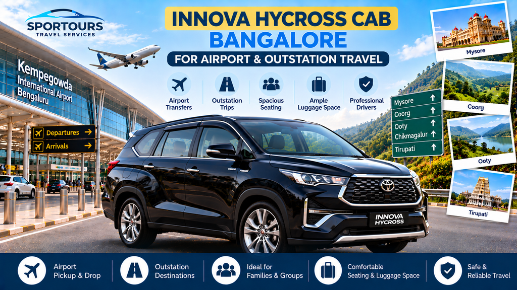 Innova Hycross Cab Bangalore for airport and outstation travel