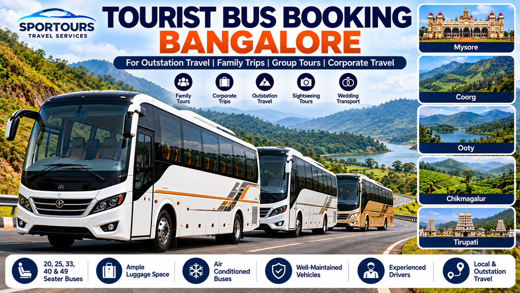 Tourist Bus Booking Bangalore for outstation travel
